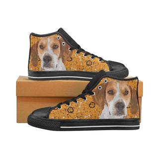 Coonhound Black Women's Classic High Top Canvas Shoes - TeeAmazing