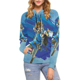 Link with Arrow All Over Print Hoodie for Women - TeeAmazing