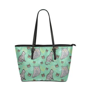 Domestic Shorthair Leather Tote Bag/Small - TeeAmazing