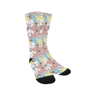 Poodle Pattern Trouser Socks - TeeAmazing