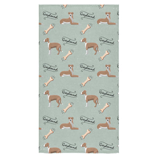 Greyhound Pattern Bath Towel 30x56 - TeeAmazing