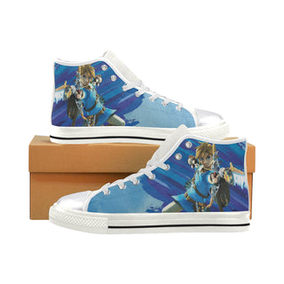 Link with Arrow White Women's Classic High Top Canvas Shoes - TeeAmazing