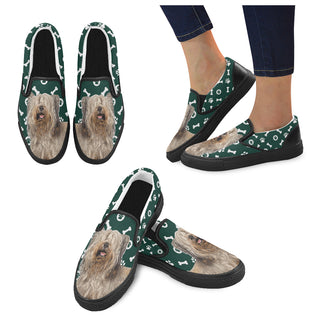 Skye Terrier Black Women's Slip-on Canvas Shoes - TeeAmazing