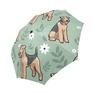 Airedale Terrier Flower Auto-Foldable Umbrella - TeeAmazing