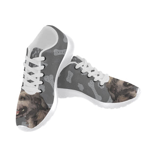 Irish Wolfhound Dog White Sneakers for Women - TeeAmazing