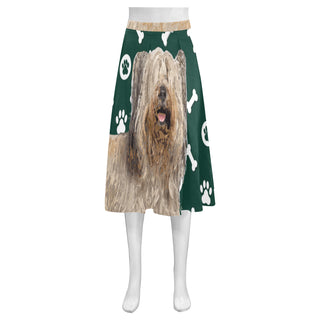 Skye Terrier Mnemosyne Women's Crepe Skirt (Model D16) - TeeAmazing