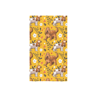 English Cocker Spaniel Flower Custom Towel 16"x28" - TeeAmazing