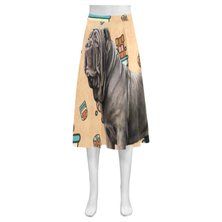 Neapolitan Mastiff Dog Mnemosyne Women's Crepe Skirt (Model D16) - TeeAmazing