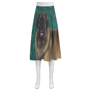Leonburger Dog Mnemosyne Women's Crepe Skirt (Model D16) - TeeAmazing