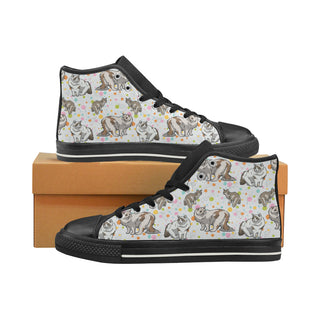 Ragamuffin Cat Black High Top Canvas Shoes for Kid - TeeAmazing