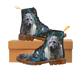 Irish Wolfhound Black Boots For Women - TeeAmazing