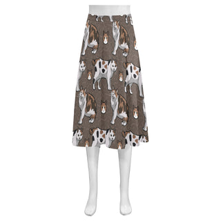 Manx Mnemosyne Women's Crepe Skirt (Model D16) - TeeAmazing