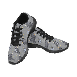 Highlander Cat Black Sneakers for Women - TeeAmazing