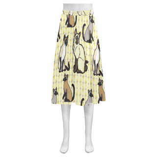 Siamese Mnemosyne Women's Crepe Skirt (Model D16) - TeeAmazing