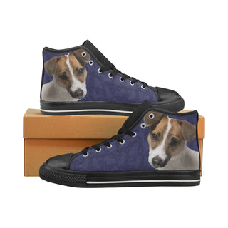 Tenterfield Terrier Dog Black Women's Classic High Top Canvas Shoes - TeeAmazing