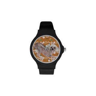 Cute Chinese Crested Unisex Round Plastic Watch - TeeAmazing