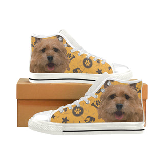 Norwich Terrier Dog White Men’s Classic High Top Canvas Shoes - TeeAmazing