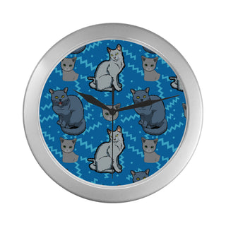 Russian Blue Silver Color Wall Clock - TeeAmazing