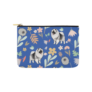 Keeshound Flower Carry-All Pouch 9.5''x6'' - TeeAmazing