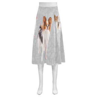 Papillon Lover Mnemosyne Women's Crepe Skirt (Model D16) - TeeAmazing