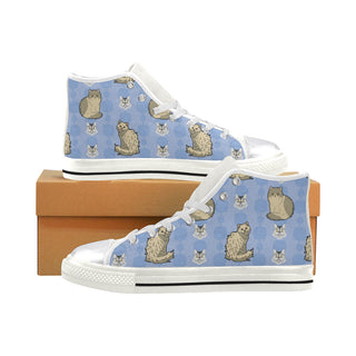 Selkirk Rex White Women's Classic High Top Canvas Shoes - TeeAmazing