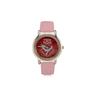 Team Valor Women's Rose Gold Leather Strap Watch - TeeAmazing