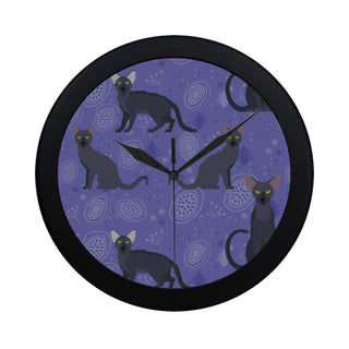 Oriental Longhair Black Circular Plastic Wall clock - TeeAmazing
