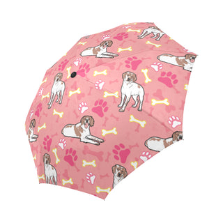 Brittany Spaniel Pattern Auto-Foldable Umbrella - TeeAmazing