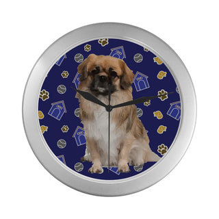Pekingese Dog Silver Color Wall Clock - TeeAmazing