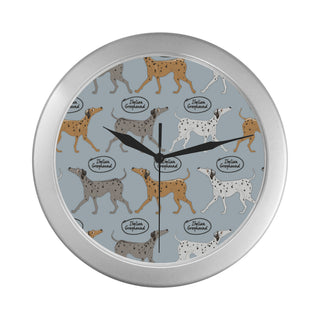 Italian Greyhound Pattern Silver Color Wall Clock - TeeAmazing