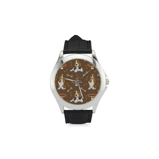 Basset Fauve Women's Classic Leather Strap Watch - TeeAmazing