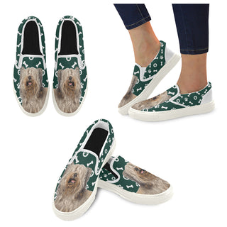 Skye Terrier White Women's Slip-on Canvas Shoes - TeeAmazing