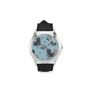 Skye Terrier Flower Women's Classic Leather Strap Watch - TeeAmazing