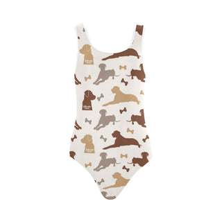 Labrador Retriever Pattern Vest One Piece Swimsuit - TeeAmazing
