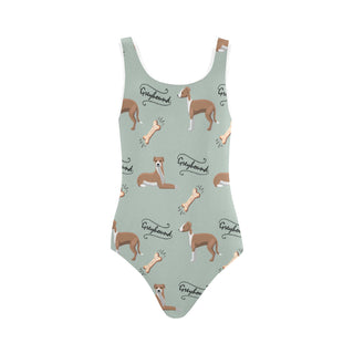 Greyhound Pattern Vest One Piece Swimsuit - TeeAmazing