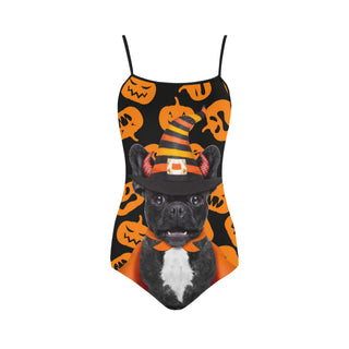 French Bulldog Halloweeen Strap Swimsuit - TeeAmazing