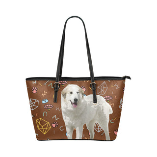 Great Pyrenees Dog Leather Tote Bag/Small - TeeAmazing