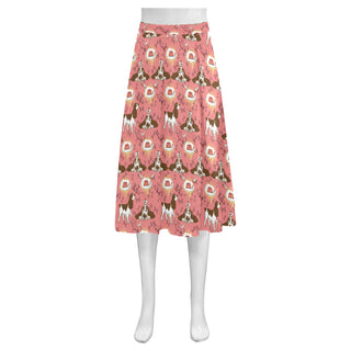 English Cocker Spaniel Pattern Mnemosyne Women's Crepe Skirt - TeeAmazing