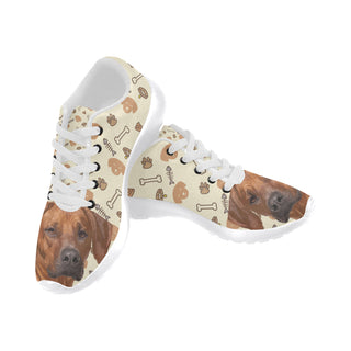 Rhodesian Ridgeback Dog White Sneakers Size 13-15 for Men - TeeAmazing