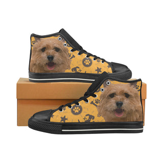 Norwich Terrier Dog Black High Top Canvas Shoes for Kid - TeeAmazing