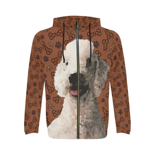 Bedlington Terrier Dog All Over Print Full Zip Hoodie for Men - TeeAmazing