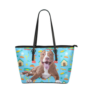 Pit bull Leather Tote Bag/Small - TeeAmazing