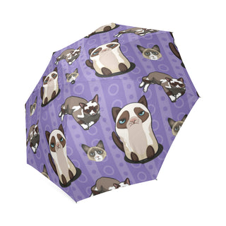 Snowshoe Cat Foldable Umbrella - TeeAmazing