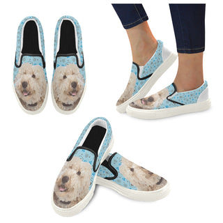 Labradoodle White Women's Slip-on Canvas Shoes - TeeAmazing