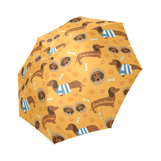 Dachshund Pattern Foldable Umbrella - TeeAmazing