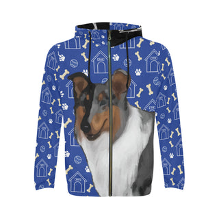 Collie Dog All Over Print Full Zip Hoodie for Men - TeeAmazing