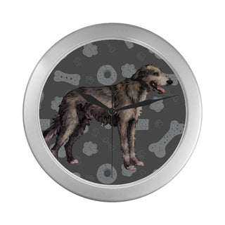 Irish Wolfhound Dog Silver Color Wall Clock - TeeAmazing