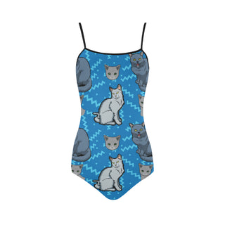 Russian Blue Strap Swimsuit - TeeAmazing
