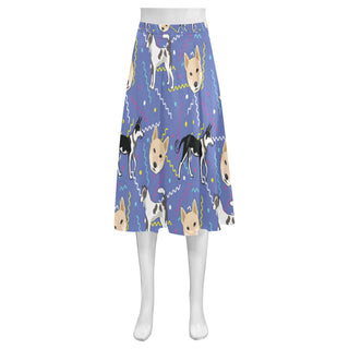 Canaan Dog Mnemosyne Women's Crepe Skirt (Model D16) - TeeAmazing