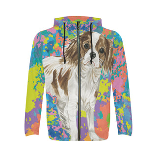 Cavalier King Charles Spaniel Water Colour No.2 All Over Print Full Zip Hoodie for Men - TeeAmazing